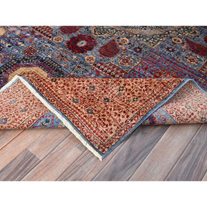 6'x8'7" Ocean Blue and Shoji White, 200 KPSI, 14th Century Mamluk Dynasty With Medallions Design, Hand Knotted Natural Wool, Vegetable Dyes, Oriental Rug FWR520464