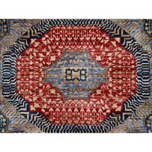 Load image into Gallery viewer, 6&#39;x8&#39;7&quot; Ocean Blue And Shoji White, 200 Kpsi, 14th Century Mamluk Dynasty With Medallions Design, Hand Knotted Natural Wool, Vegetable Dyes, Oriental Rug FWR520464
