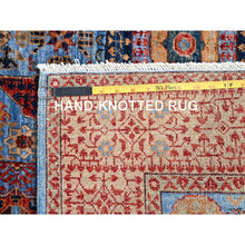 Load image into Gallery viewer, 4&#39;x6&#39;5&quot; Azure Blue And Aesthetic White, Vegetable Dyes, Hand Knotted Medallions Design, 200 Kpsi, Pure Wool, 14th Century Mamluk Dynasty Oriental Rug FWR520476