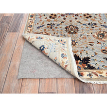 Load image into Gallery viewer, 2&#39;7&quot;x10&#39; Tint Green With Pacer White, Mamluk All Over Design, Vibrant Pure Wool Natural Dyes, Hand Knotted, Runner, Tone On Tone, Oriental Rug FWR520500
