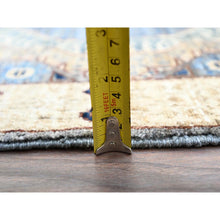 Load image into Gallery viewer, 2&#39;8&quot;x9&#39;10&quot; Abyss Gray, Floral White Border, Hand Knotted, Vegetable Dyes, Natural Wool, 14th Century Mamluk Dynasty Pattern, 200 Kpsi, Runner Oriental Rug FWR520512