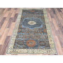 Load image into Gallery viewer, 2&#39;8&quot;x5&#39;8&quot; Swarovski Gray, 200 KPSI, Natural Dyes, Hand Knotted, 14th Century Mamluk Dynasty Pattern, All Wool, Oriental Rug FWR520530