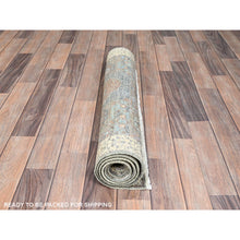 Load image into Gallery viewer, 2&#39;8&quot;x5&#39;8&quot; Swarovski Gray, 200 KPSI, Natural Dyes, Hand Knotted, 14th Century Mamluk Dynasty Pattern, All Wool, Oriental Rug FWR520530