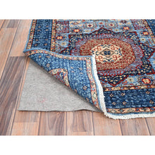 Load image into Gallery viewer, 2&#39;8&quot;x15&#39;4&quot; Sapphire With Indigo Blue, Hand Knotted, 200 Kpsi, 14th Century Mamluk Dynasty With Large Elements Design, Natural Dyes, 100% Wool Xl Runner Oriental Rug FWR520554