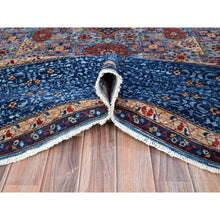 Load image into Gallery viewer, 9&#39;10&quot;x13&#39;8&quot; Lichen Blue, 14th Century Mamluk Dynasty Pattern With Central Large Motif, Hand Knotted, Vibrant And Soft Wool 200 Kpsi, Natural Dyes, Oriental Rug FWR520560