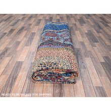 Load image into Gallery viewer, 9&#39;10&quot;x13&#39;8&quot; Lichen Blue, 14th Century Mamluk Dynasty Pattern With Central Large Motif, Hand Knotted, Vibrant And Soft Wool 200 Kpsi, Natural Dyes, Oriental Rug FWR520560