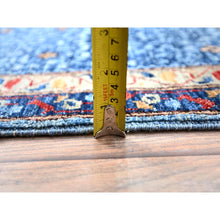 Load image into Gallery viewer, 9&#39;10&quot;x13&#39;8&quot; Lichen Blue, 14th Century Mamluk Dynasty Pattern With Central Large Motif, Hand Knotted, Vibrant And Soft Wool 200 Kpsi, Natural Dyes, Oriental Rug FWR520560