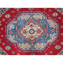 Load image into Gallery viewer, 9&#39;2&quot;x11&#39;6&quot; Valiant Poppy Red With Opulence White, Extra Soft Wool, Hand Knotted, Natural Dyes, Denser Weave Kazak with All Over Tribal Motifs, Oriental Rug FWR520602