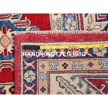 Load image into Gallery viewer, 9&#39;2&quot;x11&#39;6&quot; Valiant Poppy Red With Opulence White, Extra Soft Wool, Hand Knotted, Natural Dyes, Denser Weave Kazak with All Over Tribal Motifs, Oriental Rug FWR520602