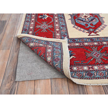 Load image into Gallery viewer, 8&#39;10&quot;x11&#39;8&quot; Casablanca White, Natural Dyes, Hand Knotted, With Densely Woven 100% Wool Kazak, Tribal Pattern, Oriental Rug FWR520614