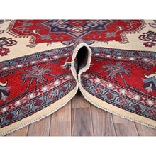 Load image into Gallery viewer, 8&#39;10&quot;x11&#39;8&quot; Casablanca White, Natural Dyes, Hand Knotted, With Densely Woven 100% Wool Kazak, Tribal Pattern, Oriental Rug FWR520614