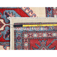 Load image into Gallery viewer, 8&#39;10&quot;x11&#39;8&quot; Casablanca White, Natural Dyes, Hand Knotted, With Densely Woven 100% Wool Kazak, Tribal Pattern, Oriental Rug FWR520614