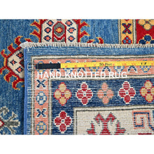 Load image into Gallery viewer, 8&#39;2&quot;x10&#39; Quite Harbor Blue With Heavenly Pink Border, Hand Knotted Kazak Design With Tribal Medallions Natural Dyes, 100% Wool, Oriental Rug FWR520668
