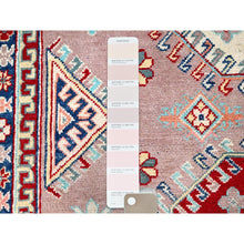 Load image into Gallery viewer, 6&#39;4&quot;x9&#39;2&quot; Sepia Rose Pink With Cotton White, Hand Knotted, Organic Wool And Denser Weave, Natural Dyes, Kazak With All Over Motifs, Oriental Rug FWR520710