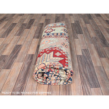 Load image into Gallery viewer, 6&#39;4&quot;x9&#39;2&quot; Sepia Rose Pink With Cotton White, Hand Knotted, Organic Wool And Denser Weave, Natural Dyes, Kazak With All Over Motifs, Oriental Rug FWR520710