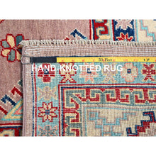 Load image into Gallery viewer, 6&#39;4&quot;x9&#39;2&quot; Sepia Rose Pink With Cotton White, Hand Knotted, Organic Wool And Denser Weave, Natural Dyes, Kazak With All Over Motifs, Oriental Rug FWR520710