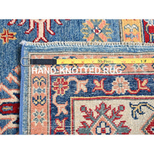 Load image into Gallery viewer, 5&#39;10&quot;x9&#39;2&quot; Midnight Blue, Wool and Silk, Nain with Flower Medallion Design, 250 KPSI, Soft Pile, Hand Knotted, Oriental Rug FWR549144