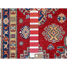 Load image into Gallery viewer, 6&#39;1x9&#39;1&quot; California Poppy Red, All Over Medallions, All Wool, Densely Woven, Natural Dyes, Kazak Tribal Design, Hand Knotted Oriental Rug FWR520734