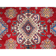 Load image into Gallery viewer, 6&#39;1x9&#39;1&quot; California Poppy Red, All Over Medallions, All Wool, Densely Woven, Natural Dyes, Kazak Tribal Design, Hand Knotted Oriental Rug FWR520734