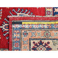 Load image into Gallery viewer, 6&#39;1x9&#39;1&quot; California Poppy Red, All Over Medallions, All Wool, Densely Woven, Natural Dyes, Kazak Tribal Design, Hand Knotted Oriental Rug FWR520734
