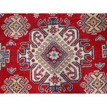Load image into Gallery viewer, 6&#39;2&quot;x8&#39;9&quot; Chili Oil Red With Honied White, Hand Knotted Kazak, Geometric Medallions Design, Densely Woven Shiny Wool Vegetable Dyes, Oriental Rug FWR520740