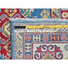 Load image into Gallery viewer, 8&#39;x10&#39;1&quot; Navagio Bay Blue With Opulence White, Kazak And All Over Design, Extra Soft Wool, Denser Weave, Vegetable Dyes, Hand Knotted Oriental Rug FWR520752