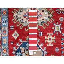 Load image into Gallery viewer, 9&#39;x12&#39;5&quot; Carnelian Red and Origami White, Natural Dyes, Denser Weave, Hand Knotted Soft and Velvet Wool, Kazak Design, Oriental Rug FWR520794