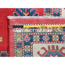 Load image into Gallery viewer, 9&#39;x11&#39;5&quot; Ruby Red, Vegetables Dyes, Denser Weave, Hand Knotted Organic Wool, Kazak Large Motifs Design, Oriental Rug FWR520800