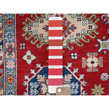 Load image into Gallery viewer, 9&#39;x12&#39;4&quot; Rufous Red, Snowbound White Border, Kazak with Large Medallions, Vegetable Dyes, Soft Pure Wool, Hand Knotted, Oriental Rug FWR520806