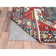 Load image into Gallery viewer, 5&#39;x6&#39;6&quot; Pepperoni Red, Densely Woven Organic Wool, Hand Knotted, Antiqued Caucasian Swan Kazak Design, Natural Dyes, Oriental Rug FWR520854