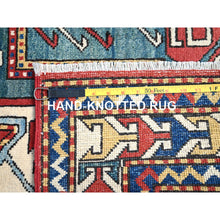 Load image into Gallery viewer, 5&#39;x6&#39;6&quot; Pepperoni Red, Densely Woven Organic Wool, Hand Knotted, Antiqued Caucasian Swan Kazak Design, Natural Dyes, Oriental Rug FWR520854