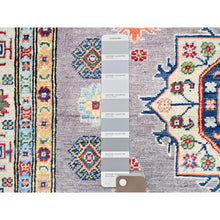 Load image into Gallery viewer, 4&#39;10&quot;x6&#39;7&quot; Dove Gray, Vegetable Dyes, Kazak Hand Knotted Denser Weave All Over Tribal Motifs, Natural Wool, Oriental Rug FWR520884