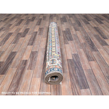 Load image into Gallery viewer, 4&#39;10&quot;x6&#39;7&quot; Dove Gray, Vegetable Dyes, Kazak Hand Knotted Denser Weave All Over Tribal Motifs, Natural Wool, Oriental Rug FWR520884