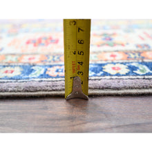 Load image into Gallery viewer, 4&#39;10&quot;x6&#39;7&quot; Dove Gray, Vegetable Dyes, Kazak Hand Knotted Denser Weave All Over Tribal Motifs, Natural Wool, Oriental Rug FWR520884