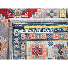 Load image into Gallery viewer, 4&#39;10&quot;x6&#39;7&quot; Dove Gray, Vegetable Dyes, Kazak Hand Knotted Denser Weave All Over Tribal Motifs, Natural Wool, Oriental Rug FWR520884
