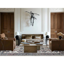 Load image into Gallery viewer, 10&#39;x13&#39;8&quot; Wickham Gray, Afghan Super Kazak With Geometric Medallions Design, Hand Knotted, Pure Wool, Denser Weave, Oriental Rug FWR521316