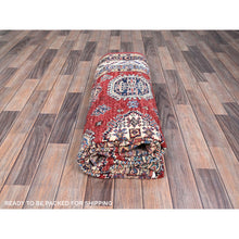 Load image into Gallery viewer, 6&#39;1&quot;x8&#39;10&quot; Toreador Red With Chantilly Lace White, Soft And Shiny Wool, Hand Knotted, Denser Weave, Vegetable Dyes, Afghan Super Kazak With All Over Medallions, Oriental Rug FWR521328