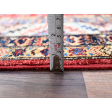 Load image into Gallery viewer, 6&#39;1&quot;x8&#39;10&quot; Toreador Red With Chantilly Lace White, Soft And Shiny Wool, Hand Knotted, Denser Weave, Vegetable Dyes, Afghan Super Kazak With All Over Medallions, Oriental Rug FWR521328