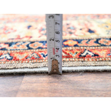 Load image into Gallery viewer, 4&#39;9&quot;x6&#39;7&quot; Bunny Gray, Hand Knotted Natural Dyes, Afghan Densely Woven Super Kazak With All Over Design, 100% Wool Oriental Rug FWR521352