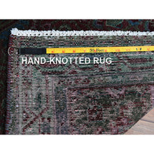Load image into Gallery viewer, 3&#39;2&quot;x5&#39;1&quot; Rust Red, Overdyed Vintage Persian Hamadan With Geometric Medallion Design, Distressed And Worn, Cropped Thin, Zero Pile, Sides And Ends Professionally Secured, Hand Knotted, 100% Wool, Oriental Rug FWR5208