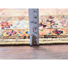 Load image into Gallery viewer, 2&#39;5&quot;x6&#39;8&quot; Aged White, Hand Knotted Soft Wool, Densely Woven Vegetable Dyes, Afghan Super Kazak With All Over Tribal Medallions Design, Oriental Runner Rug FWR521442