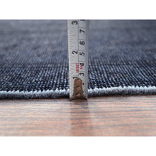 Load image into Gallery viewer, 6&#39;5&quot;x9&#39;5&quot; Onyx Black, Overdyed, Evenly Worn, Cropped Thin, Hand Knotted Sides And Ends Professionally Secured, Vintage Persian Tabriz, Sheared Low, Cleaned, Extra Soft Wool, Oriental Rug FWR521616