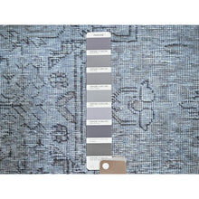 Load image into Gallery viewer, 8&#39;10&quot;x12&#39;4&quot; Frost Gray, Vintage Persian Tabriz, Distressed Look, Organic Wool, Cropped Thin, Sides And Ends Professionally Secured And Cleaned, Sheared Low, Hand Knotted, Oriental Rug FWR521640