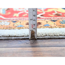 Load image into Gallery viewer, 8&#39;10&quot;x11&#39;8&quot; Murmur Gray, Pumpkin Colors, Organic Wool, Hand Knotted Afghan Peshawar Serapi Heriz All Over Design, Densely Woven and Vegetable Dyes, Oriental Rug FWR521688