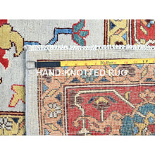 Load image into Gallery viewer, 8&#39;10&quot;x11&#39;8&quot; Murmur Gray, Pumpkin Colors, Organic Wool, Hand Knotted Afghan Peshawar Serapi Heriz All Over Design, Densely Woven and Vegetable Dyes, Oriental Rug FWR521688