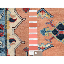 Load image into Gallery viewer, 9&#39;x11&#39;10&quot; Tea Rose Red, Hand Knotted, Denser Weave, Natural Dyes, All Wool, Afghan Peshawar Serapi Heriz With Central Motif, All Over Floral Design, Oriental Rug FWR521712