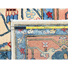 Load image into Gallery viewer, 9&#39;x11&#39;10&quot; Tea Rose Red, Hand Knotted, Denser Weave, Natural Dyes, All Wool, Afghan Peshawar Serapi Heriz with Central Motif, All Over Floral Design, Oriental Rug FWR521712