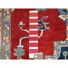 Load image into Gallery viewer, 12&#39;x17&#39;2&quot; Venetian Red, Delft Blue Border, Afghan Peshawar Serapi And Heriz Tribal Design, Hand Knotted, Soft Wool, Vegetable Dyes, Densely Woven Oriental Oversized Rug FWR521754