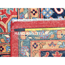 Load image into Gallery viewer, 12&#39;x17&#39;2&quot; Venetian Red, Delft Blue Border, Afghan Peshawar Serapi And Heriz Tribal Design, Hand Knotted, Soft Wool, Vegetable Dyes, Densely Woven Oriental Oversized Rug FWR521754