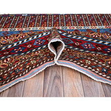 Load image into Gallery viewer, 8&#39;9&quot;x10&#39;5&quot; Lichen Blue, Multiple Borders, Compartmentation Design, Turkish Knot Geometric Pattern, Hand Knotted Small Animals And Birds Figurines, Shiny Wool, Oriental Rug FWR521862